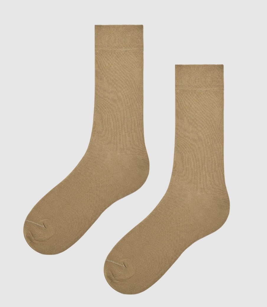 Accessoires IZAC | Ohchaussettes Pack2 Co/Stretch Beige