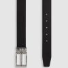 Accessoires IZAC | Ceinture Réversible 35Mm Black_Noir-Matt