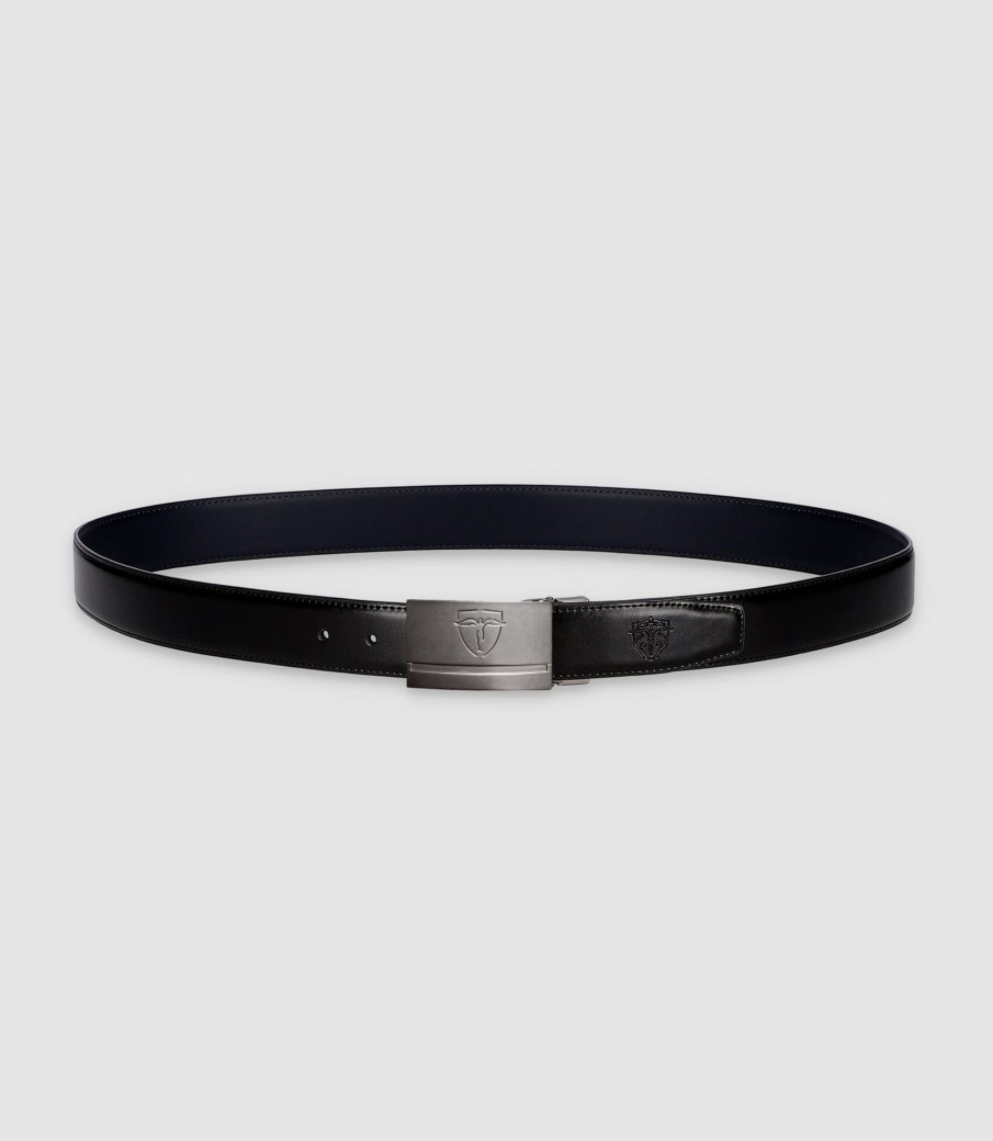 Accessoires IZAC | Ceinture Réversible 35Mm Noir_Marine