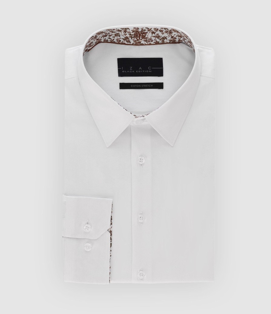 Vetements IZAC | Chemise Blanc_Camel