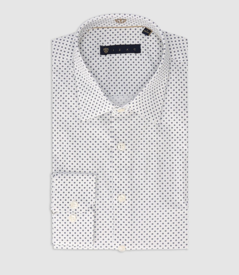 Vetements IZAC | Chemise Marine-Blanc