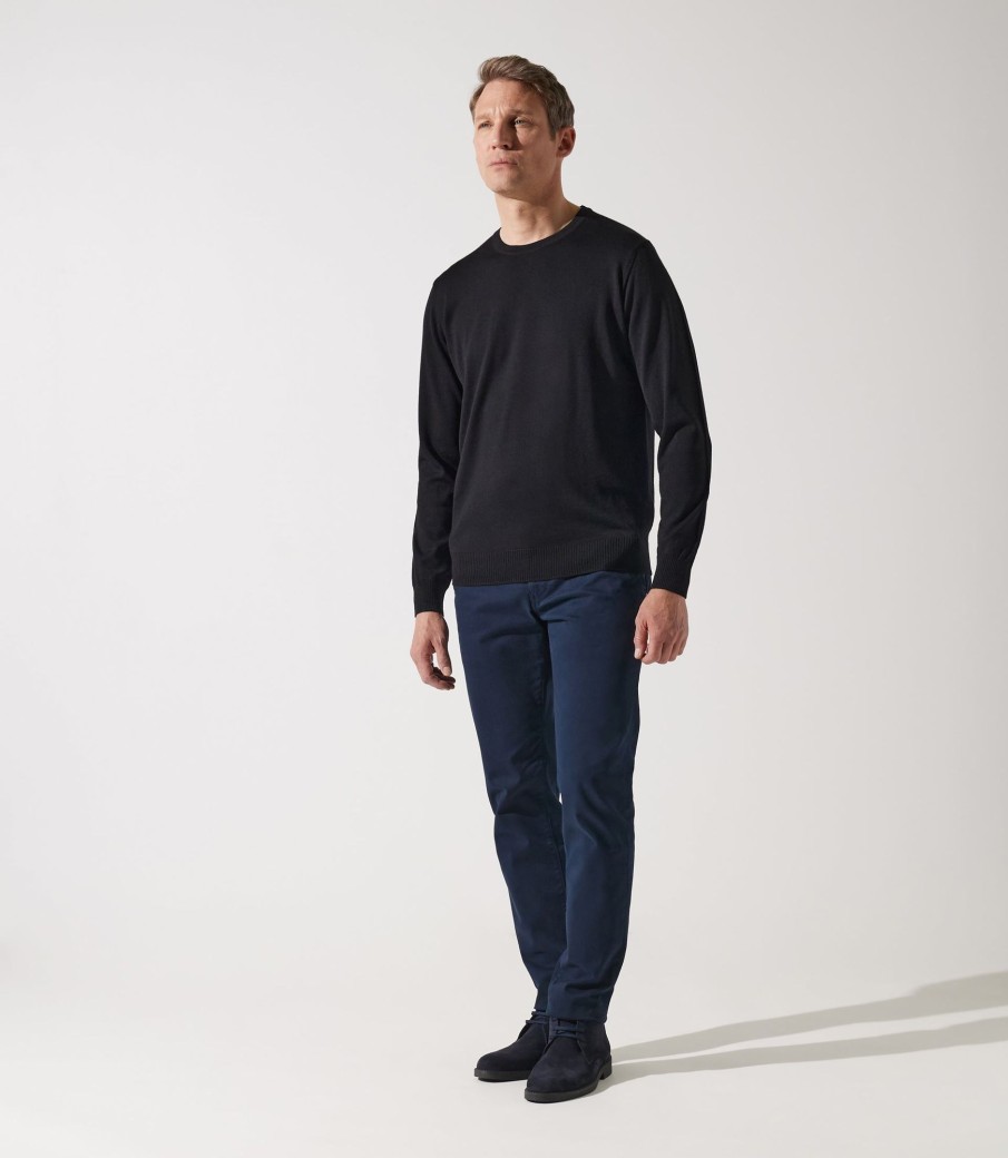 Vetements IZAC | Pull Col Rond Noir