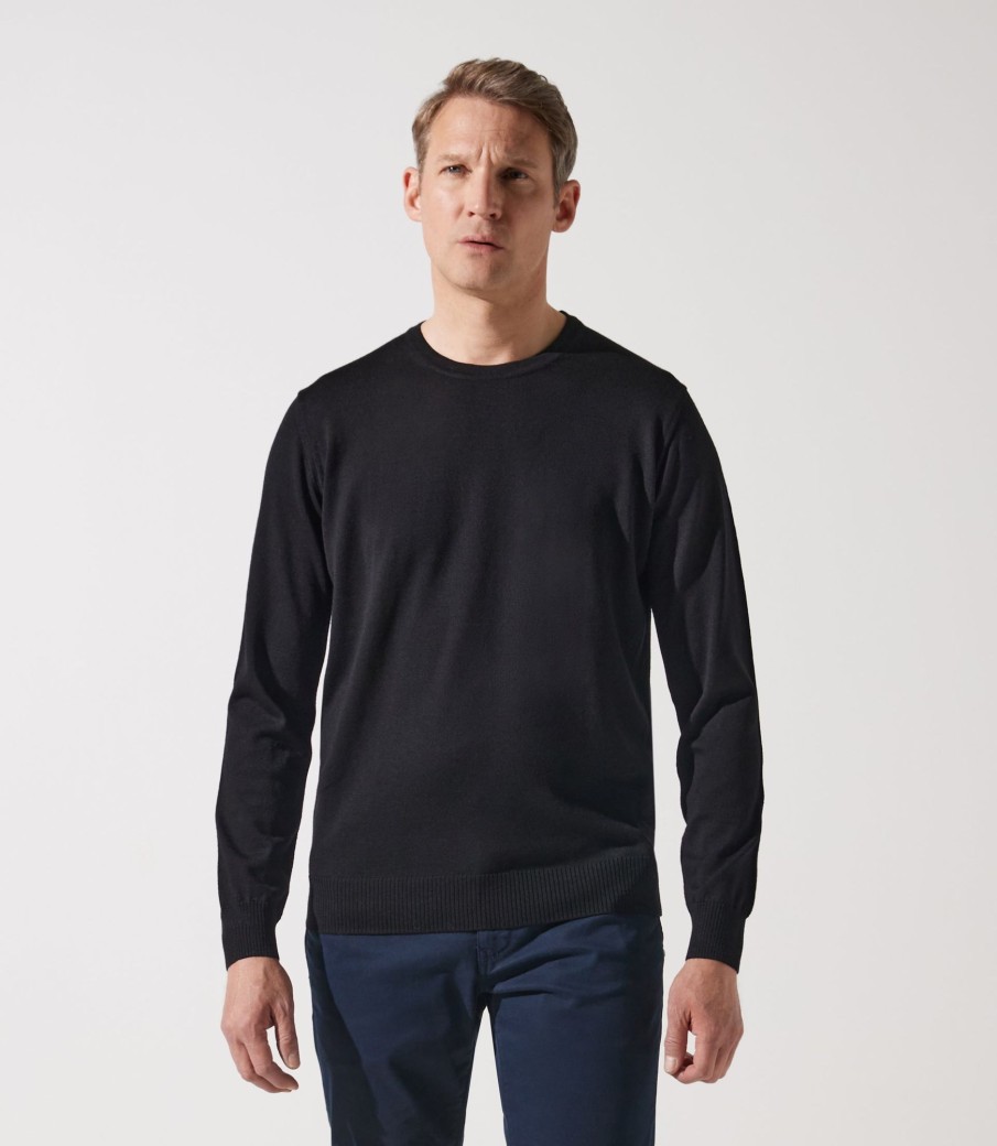 Vetements IZAC | Pull Col Rond Noir