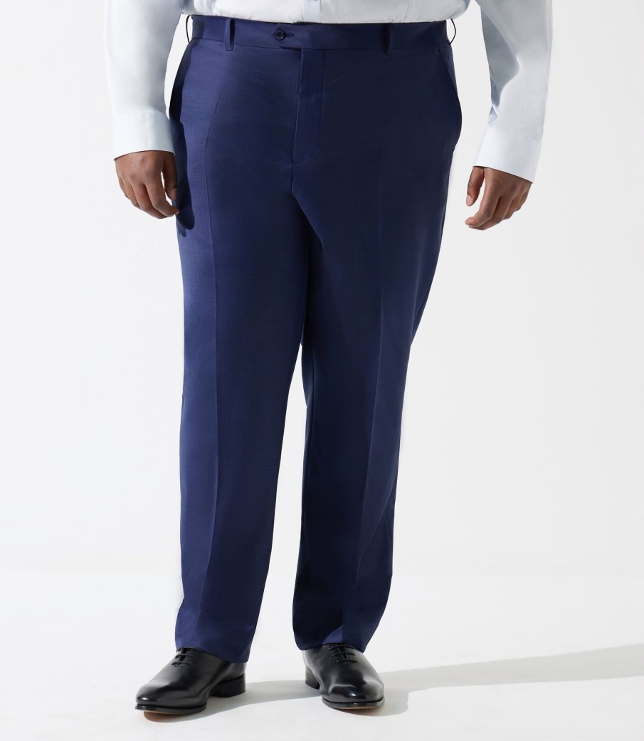 Vetements IZAC Grande Taille | Pantalon de ville Figlibt bleu marine