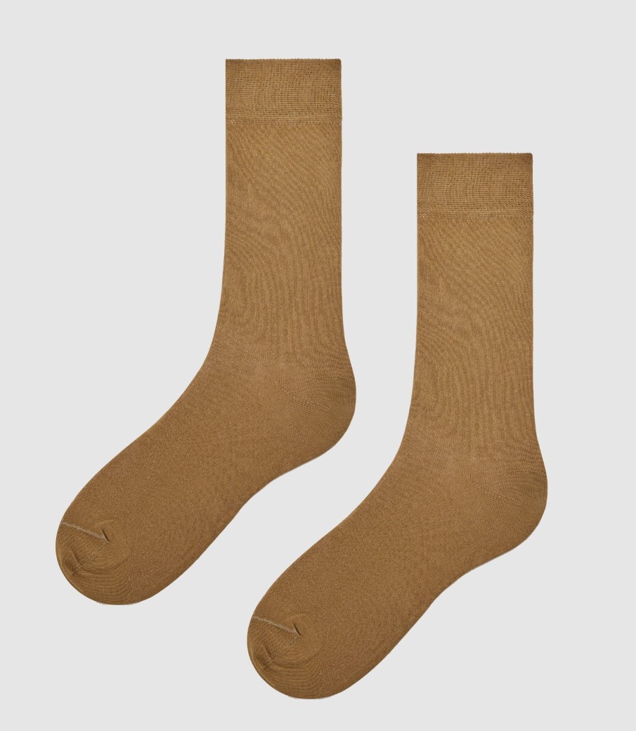 Accessoires IZAC | Ohchaussettes Pack2 Co/Stretch Camel