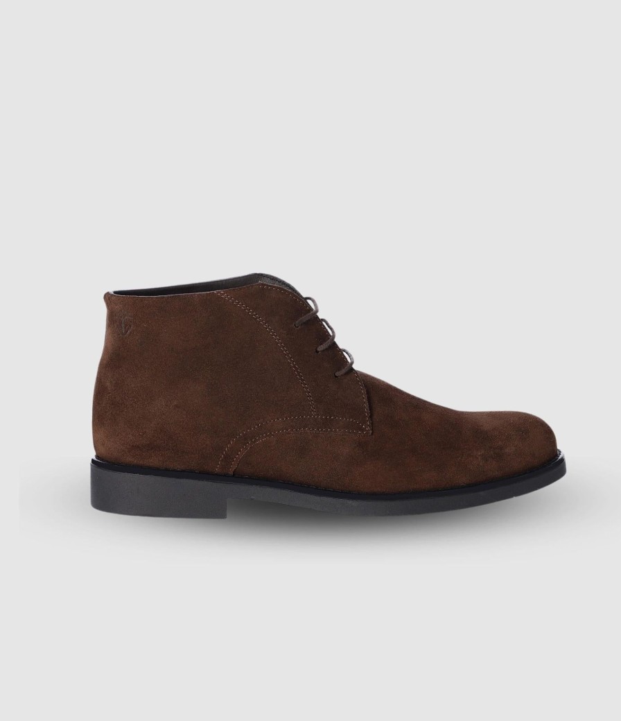 Chaussures IZAC | Bottes à lacets en daim marron Odessa