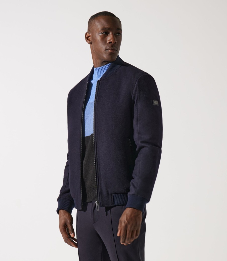 Vetements IZAC | Navy Teddy Wool Jacket Moscow