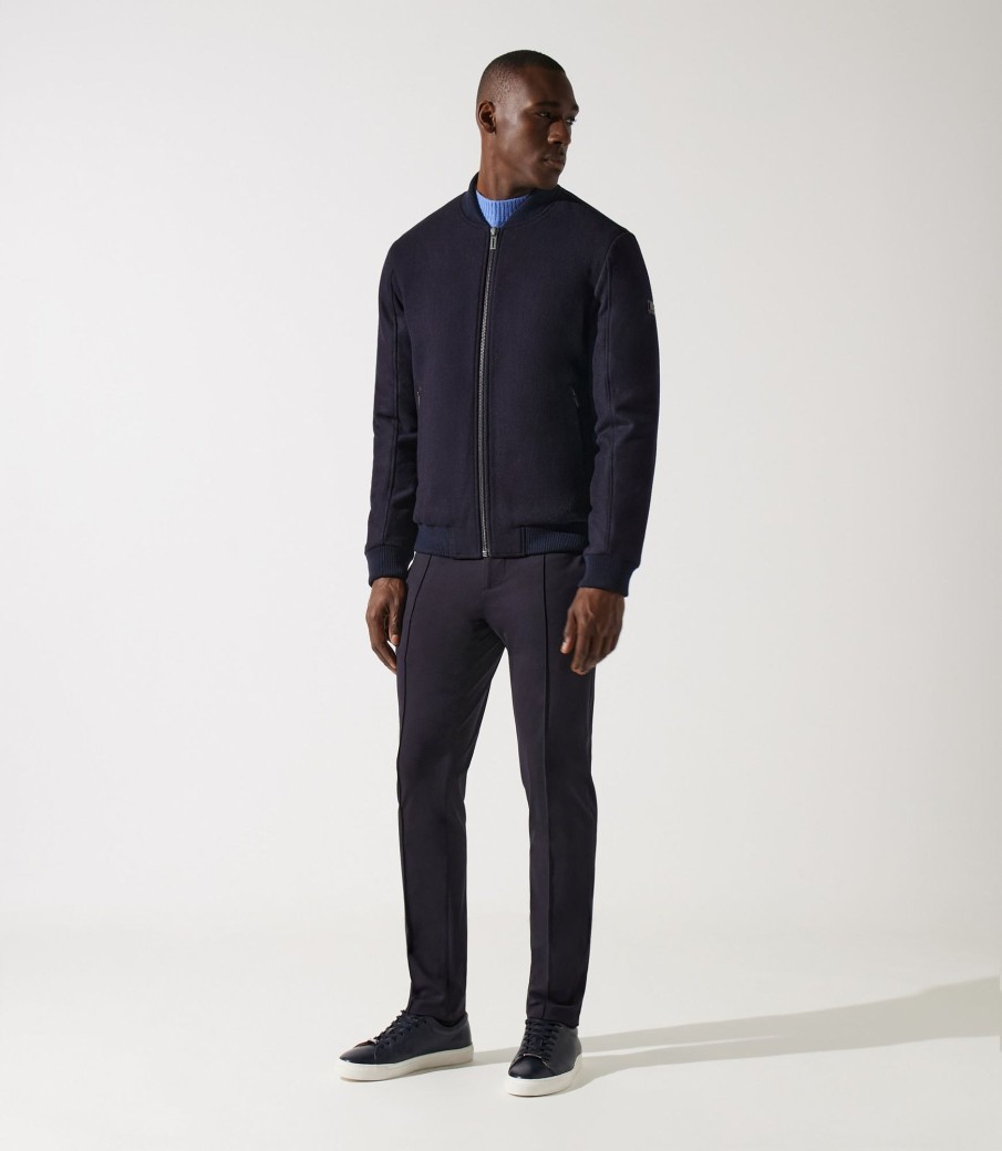 Vetements IZAC | Navy Teddy Wool Jacket Moscow