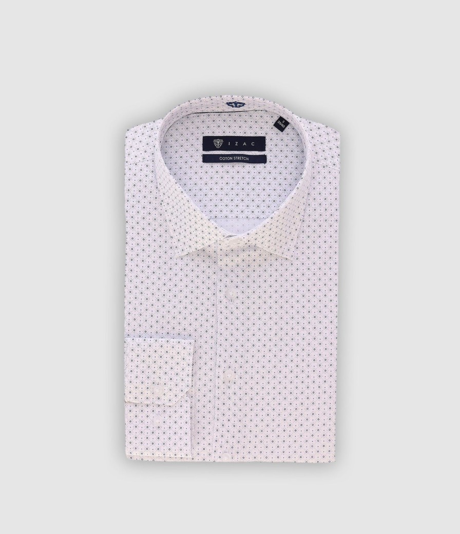 Vetements IZAC | Chemise Blanc_Marine