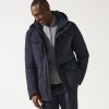 Vetements IZAC | Parka longue 4 poches Miran bleu marine