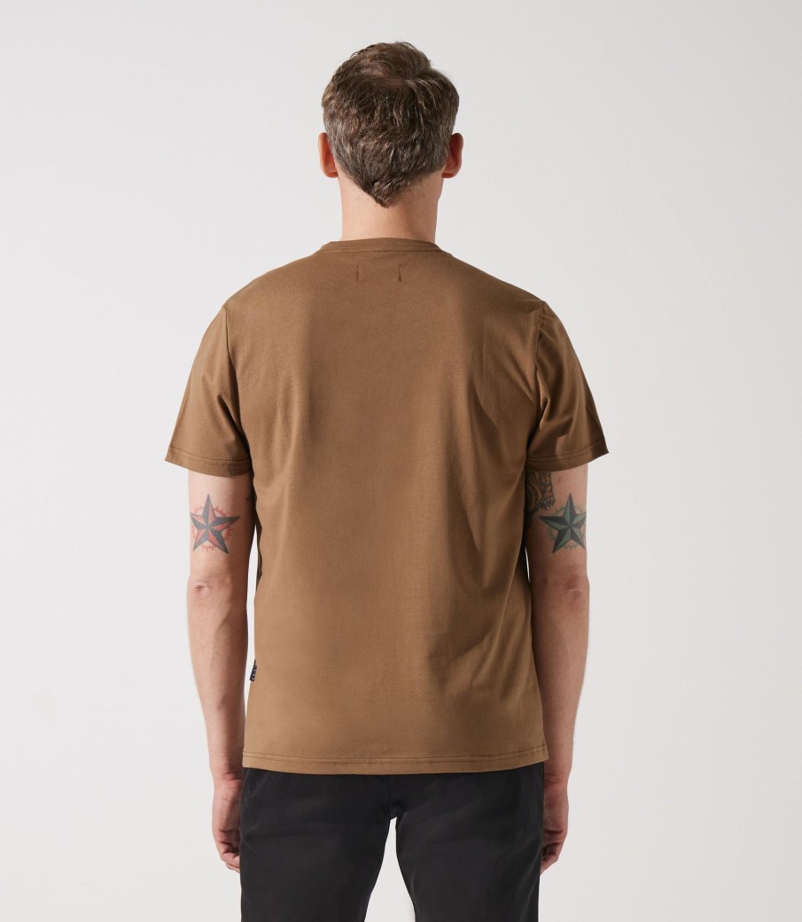 Vetements IZAC | Mc Col Rond Poche Logo Camel-Fonce