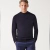 Vetements IZAC | Pull col rond rayé bleu marine Byroni