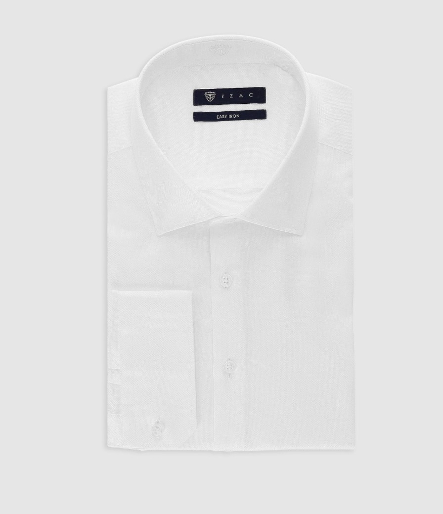 Vetements IZAC Chemises Blanches | Chemise blanche facile à repasser