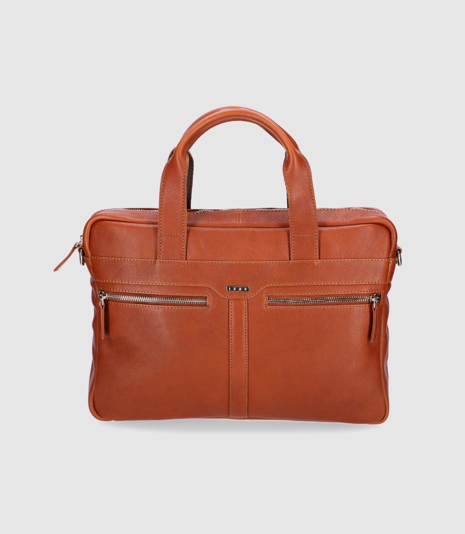 Accessoires IZAC | Sac d'affaires en cuir marron