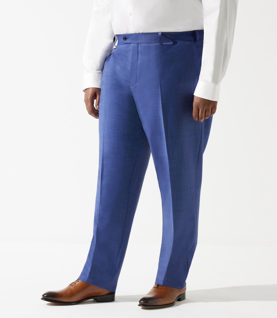 Vetements IZAC Grande Taille | Pantalon de ville bleu Figlibt