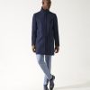 Vetements IZAC | Manteau City Laine Bleu Marine