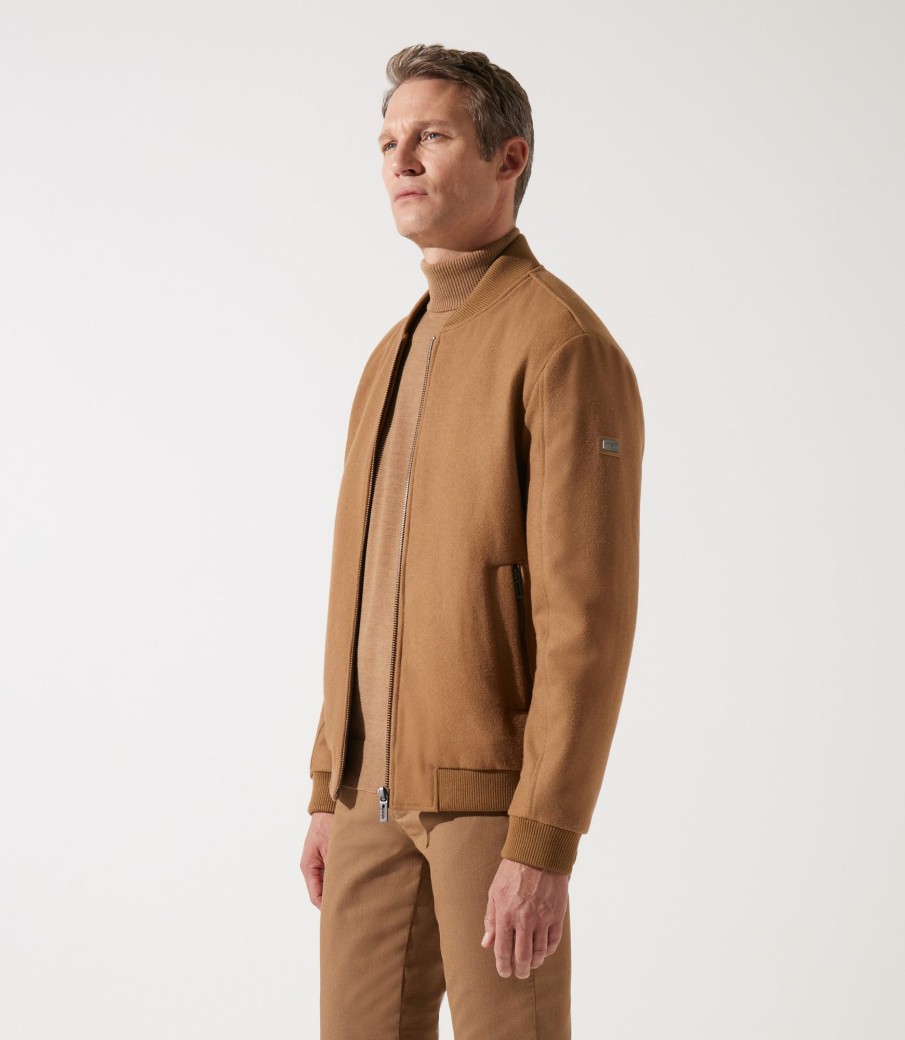 Vetements IZAC | Veste Teddy en Laine Camel Moscou