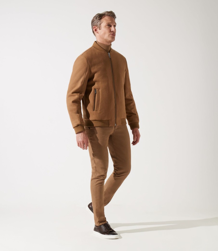 Vetements IZAC | Veste Teddy en Laine Camel Moscou