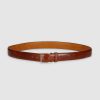 Accessoires IZAC | Ceinture 35 Patine Couture Marron Clair