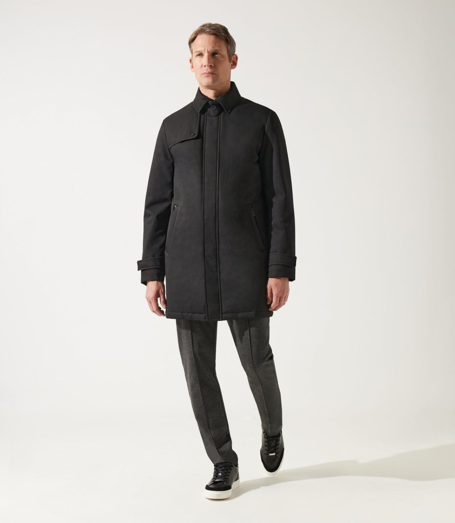 Vetements IZAC | Trench droit matelassé noir