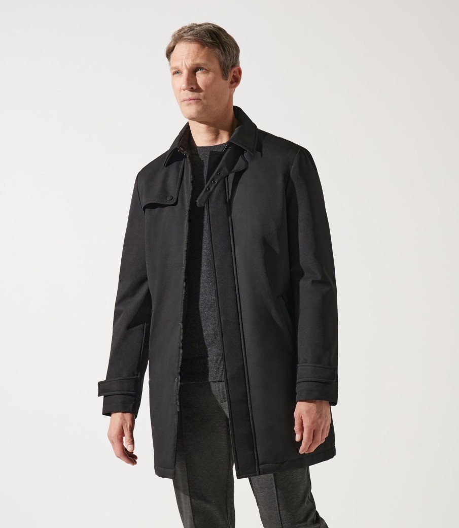 Vetements IZAC | Trench droit matelassé noir