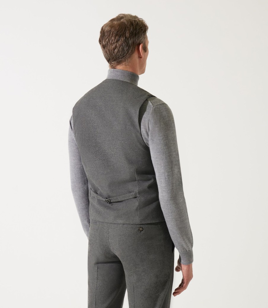 Vetements IZAC Gilets De Costume | Gilet City Gris-Moyen