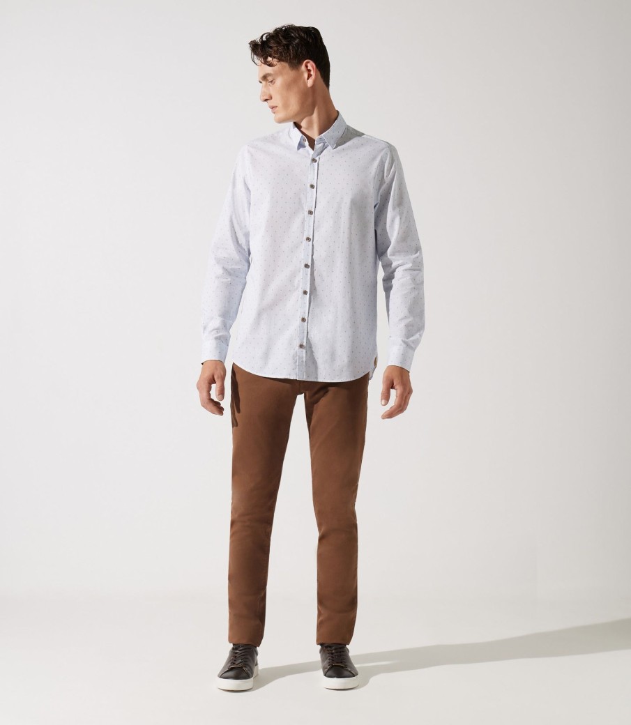 Vetements IZAC | Chemise Imprimée Avec Coudes White_Camel Jorge