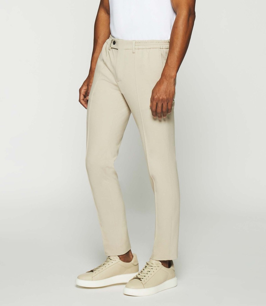 Vetements IZAC Pantalons Ville | Pantalon de ville Bosmo séparable Beige Putty