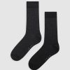 Accessoires IZAC | Chaussettes côtelées noires