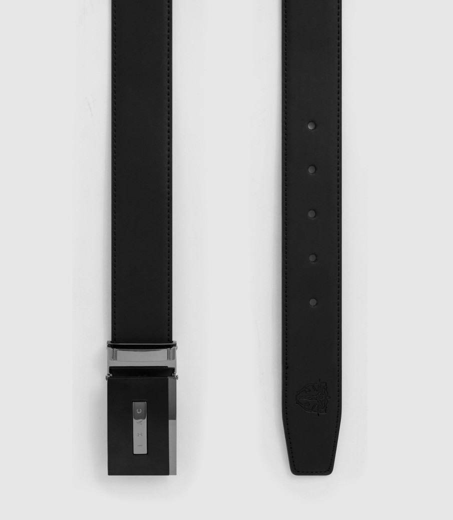 Accessoires IZAC | Ceinture Réversible 35Mm Noir-Matt_Noir