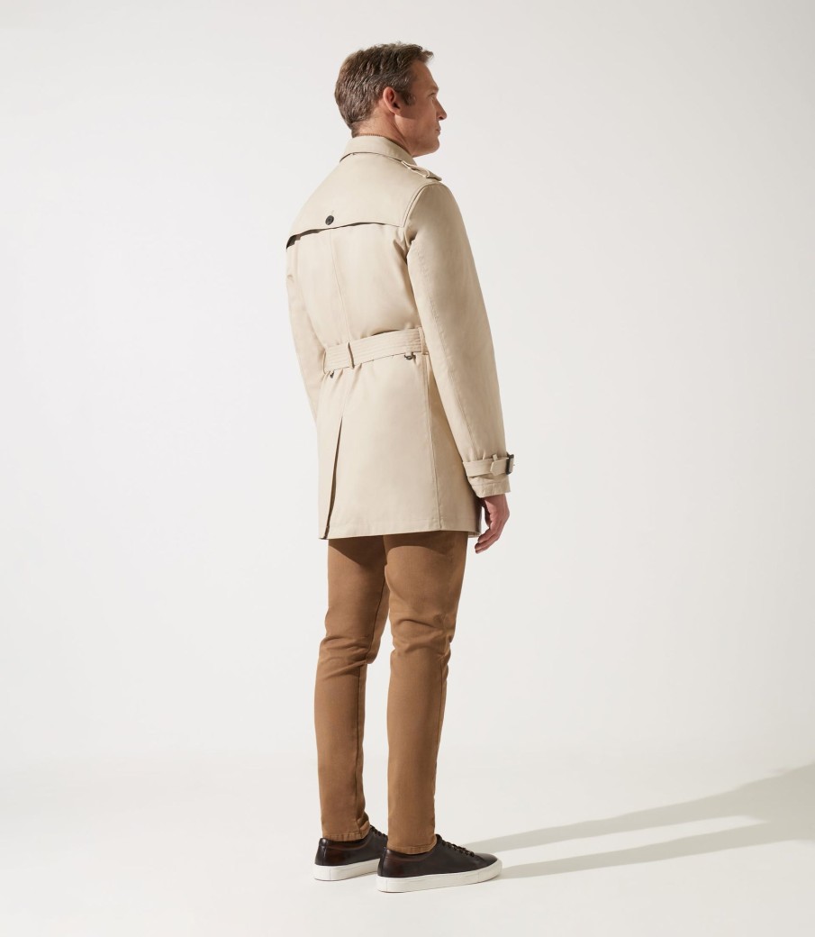 Vetements IZAC | Trench beige à double boutonnage