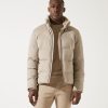 Vetements IZAC | Veste matelassée col montant beige Madrid