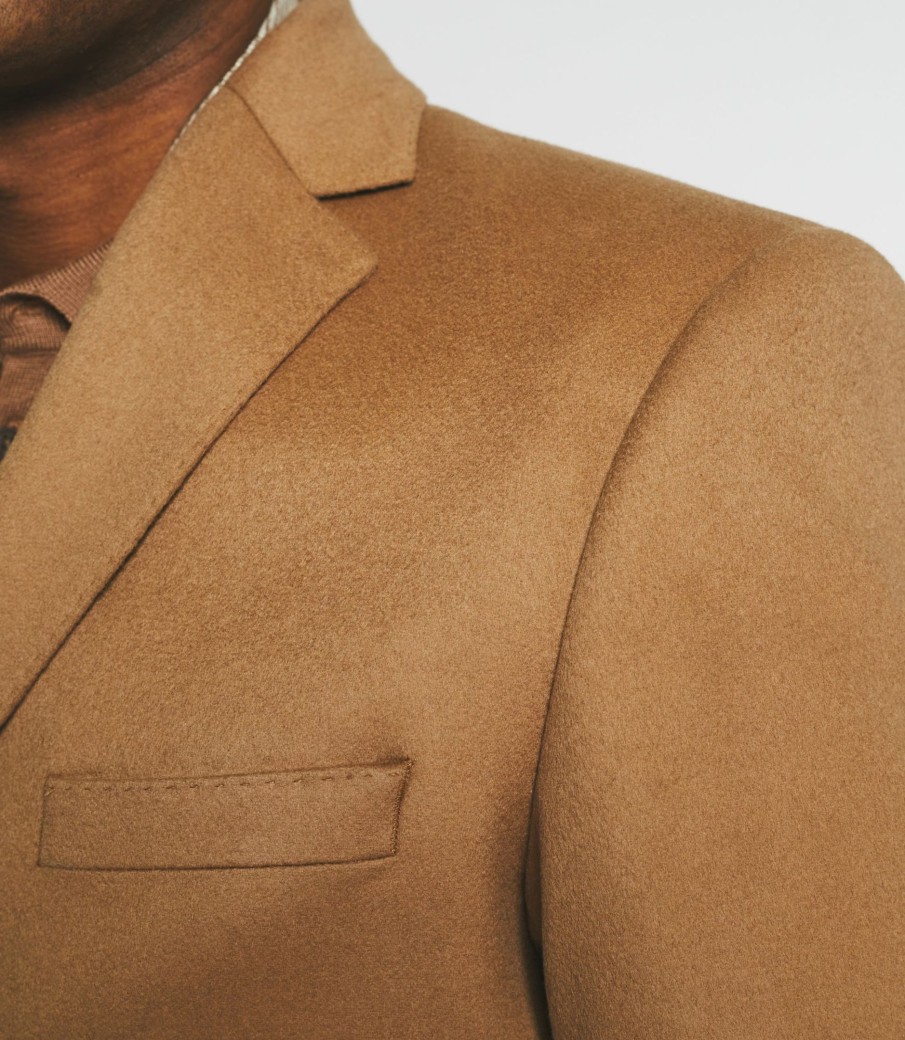 Vetements IZAC | Manteau Laine Et Cachemire Camel Indalecio