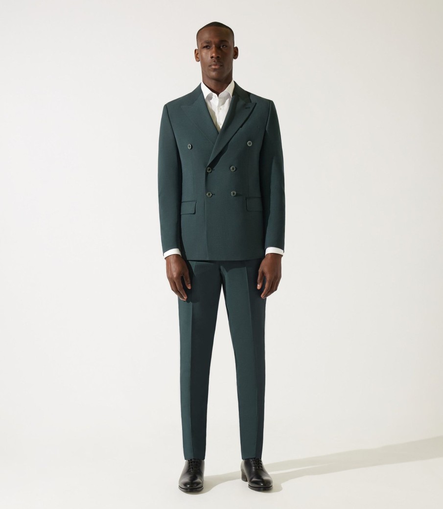 Vetements IZAC Mariages & Ceremonies | Costume croisé vert