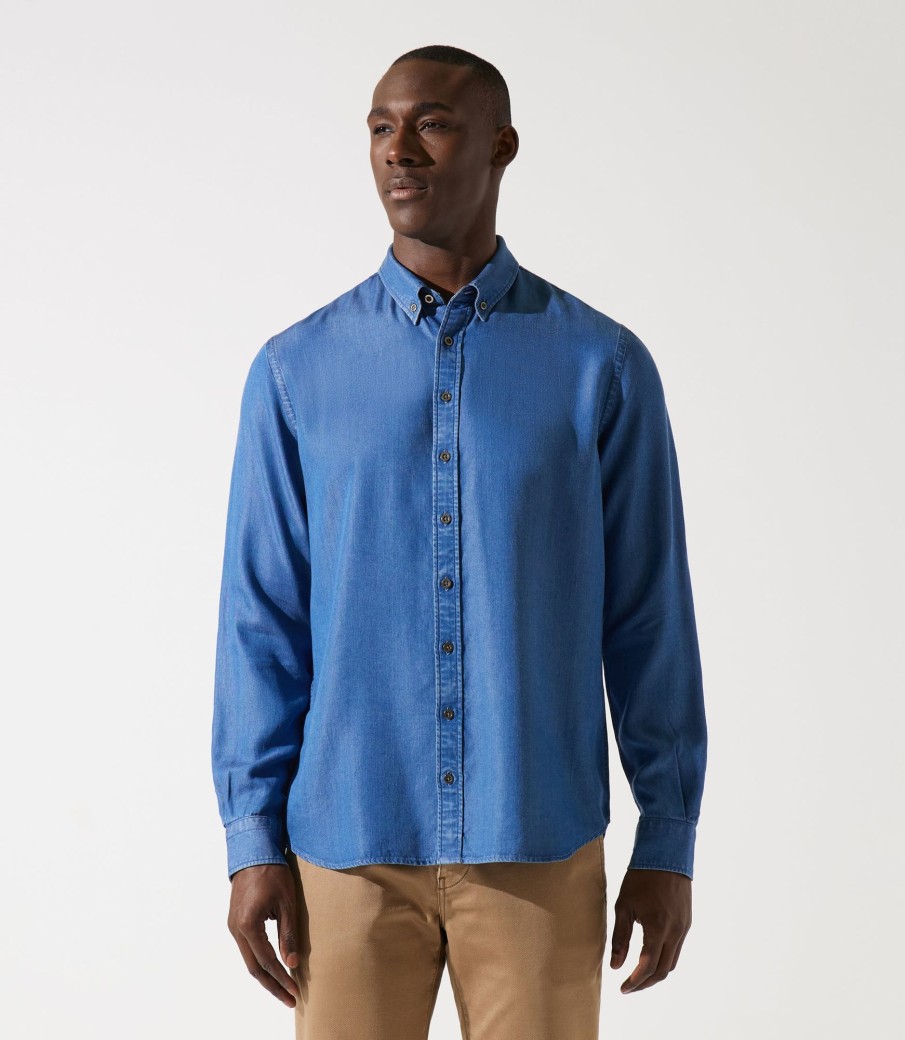 Vetements IZAC | Chemise décontractée bleue