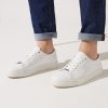 Chaussures IZAC | Baskets En Cuir Lisse Blanc