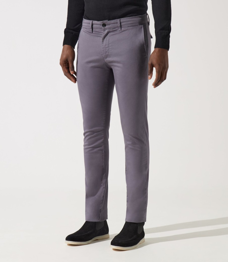 Vetements IZAC | Chino Satiné Anthracite