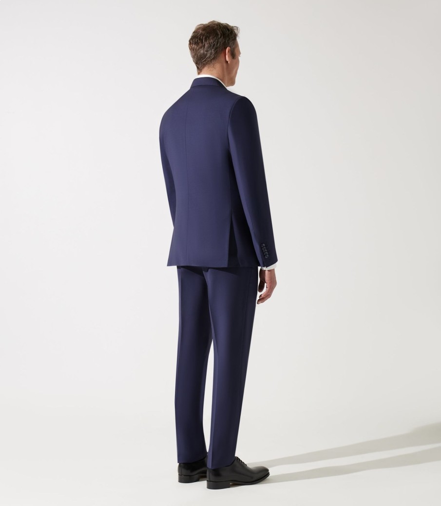 Vetements IZAC Pantalons Ville | Pantalon City en Laine Bleu Marine