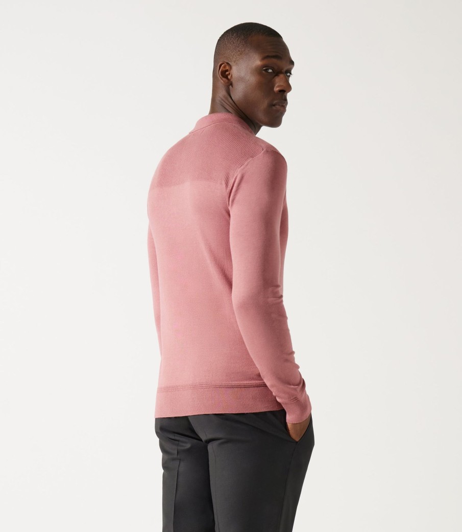 Vetements IZAC | Pull col rond rayé rose Beili