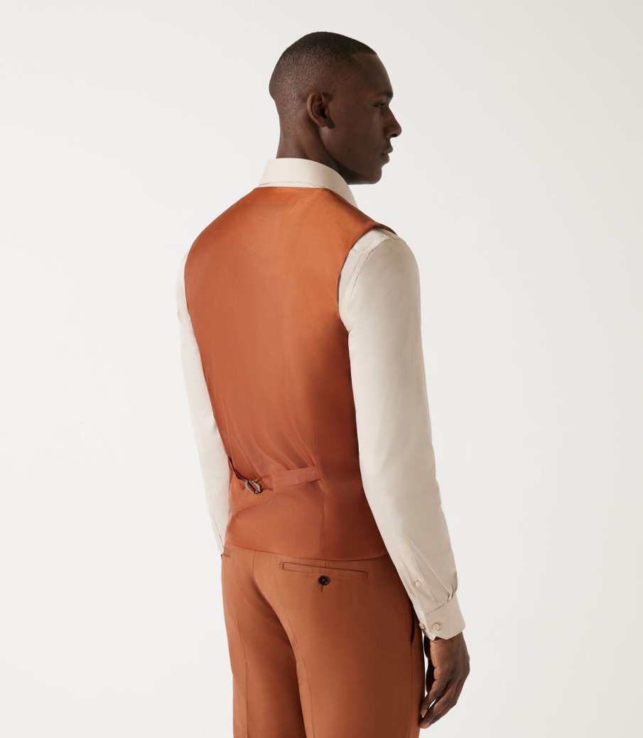 Vetements IZAC Gilets De Costume | Gilet City Orange-Brule