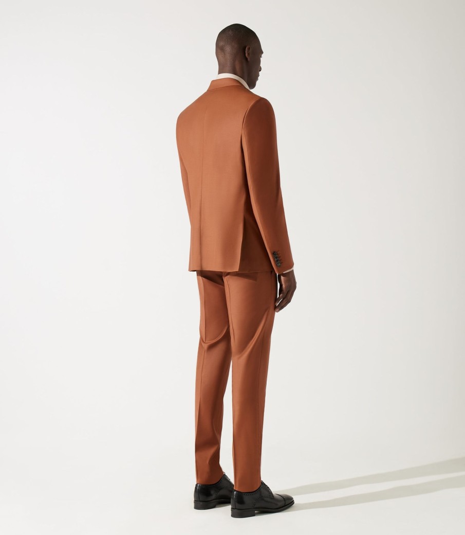 Vetements IZAC Mariages & Ceremonies | Costume 2 Boutons Orange-Brule