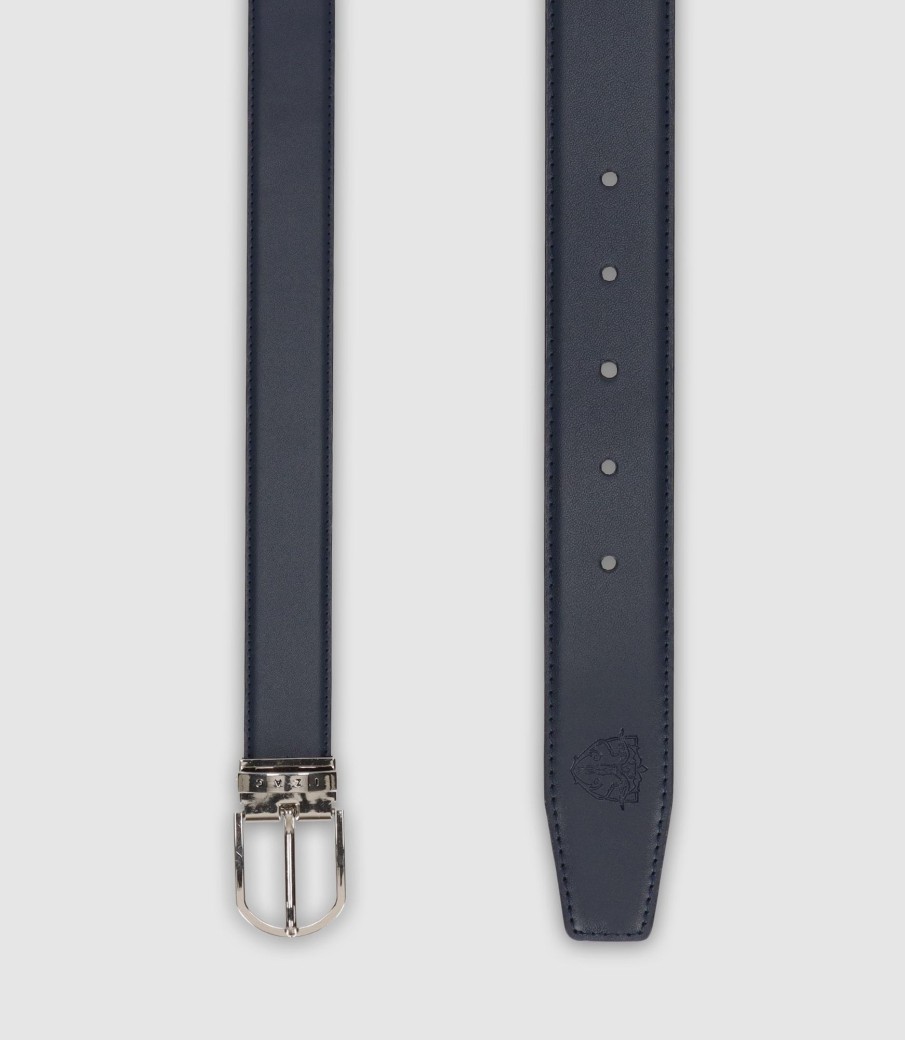 Accessoires IZAC | Ceinture Réversible 35Mm Marine_Noir