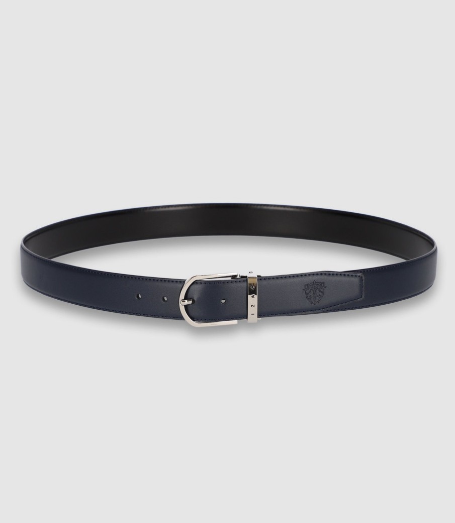 Accessoires IZAC | Ceinture Réversible 35Mm Marine_Noir