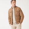 Vetements IZAC | Veste Teddy matelassée beige Memphis