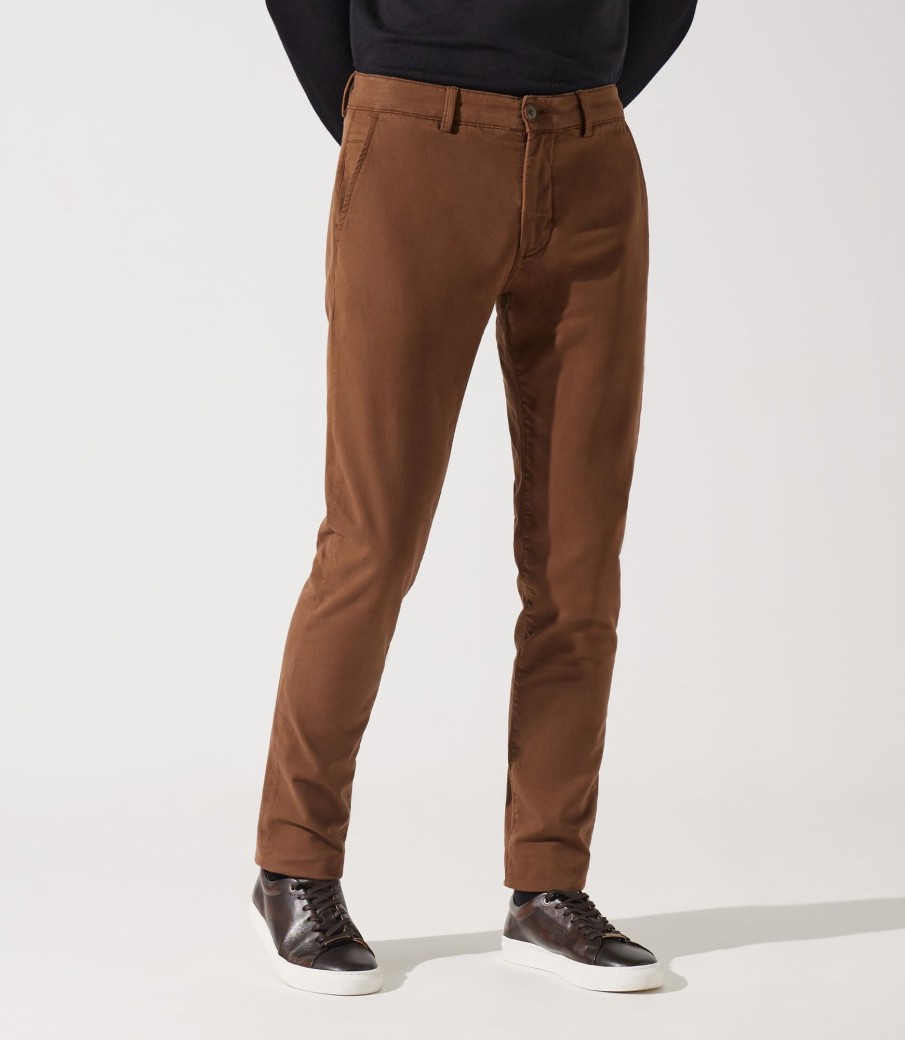 Vetements IZAC | Chino imprimé camel