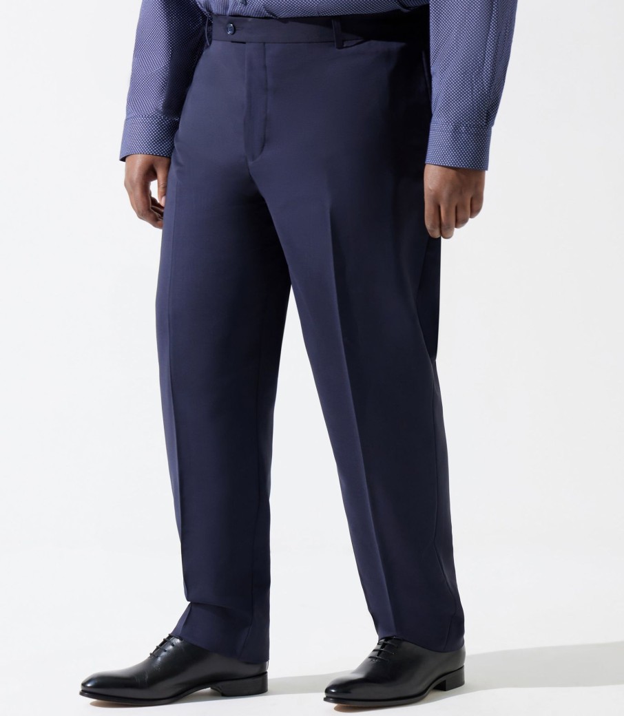 Vetements IZAC Grande Taille | Pantalon City Laine Bleu Marine Flatteurbt