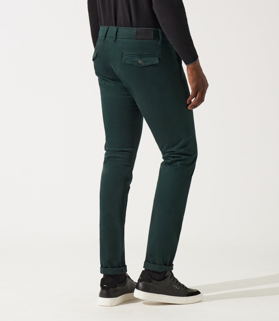 Vetements IZAC | Chino Satiné Vert