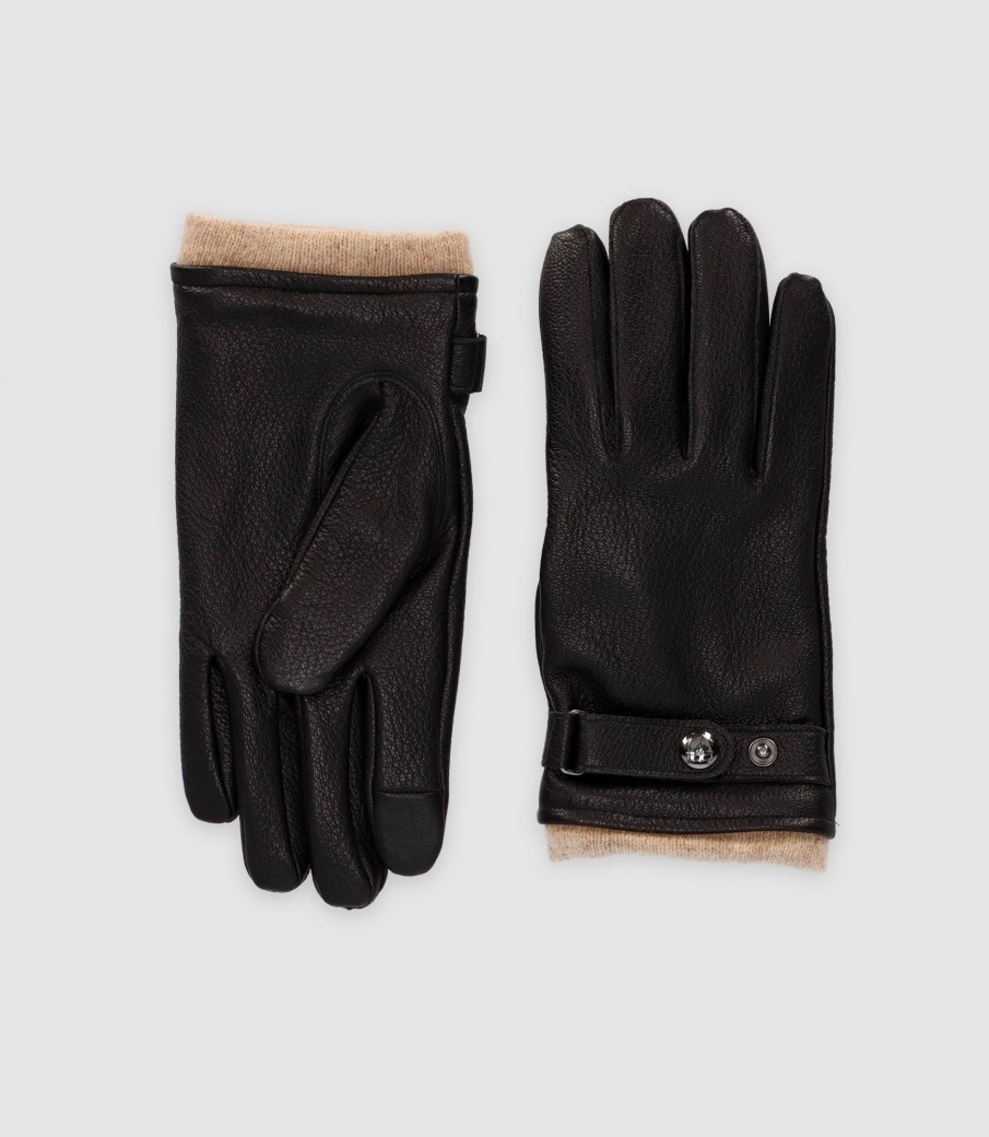 Accessoires IZAC | Gants en cuir marron