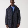 Vetements IZAC | Parka longue à capuche matelassée bleu marine Massi