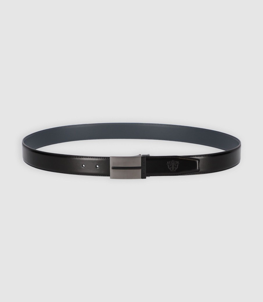 Accessoires IZAC | Ceinture Réversible 35Mm Black_Anthracite